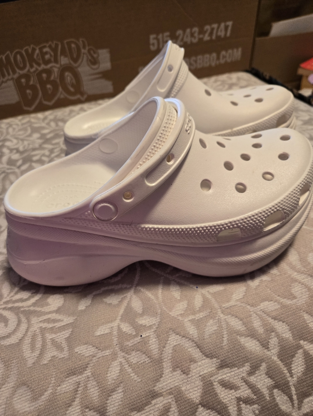 CROCS Classic Platform Clog in White